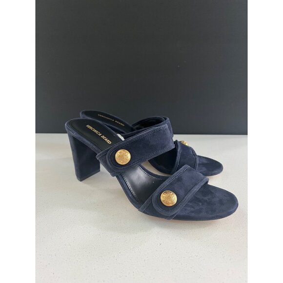VERONICA BEARD Galea Slide eclipse suede Sandal heels size 9 - Picture 2 of 10